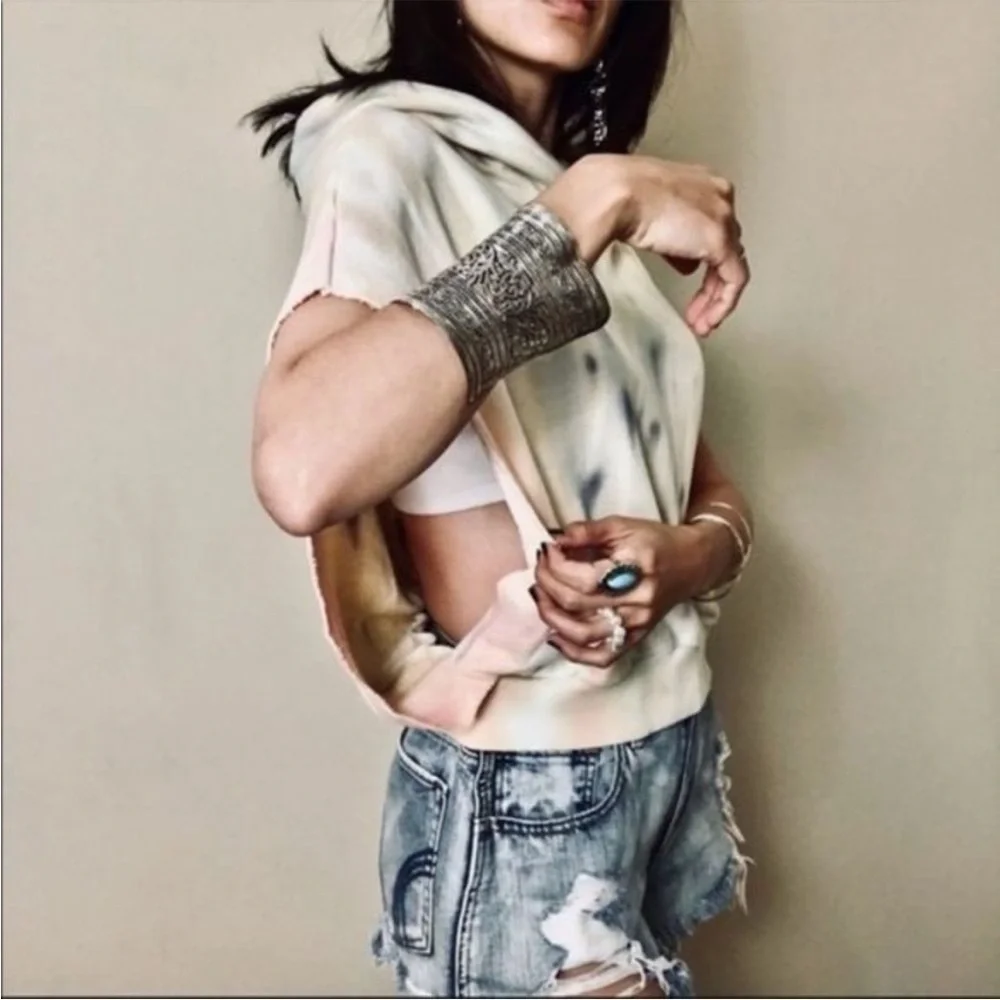 Young Fabulous & Broke Tie Dye Cutoff Carla Hoodie - Picture 3 of 7